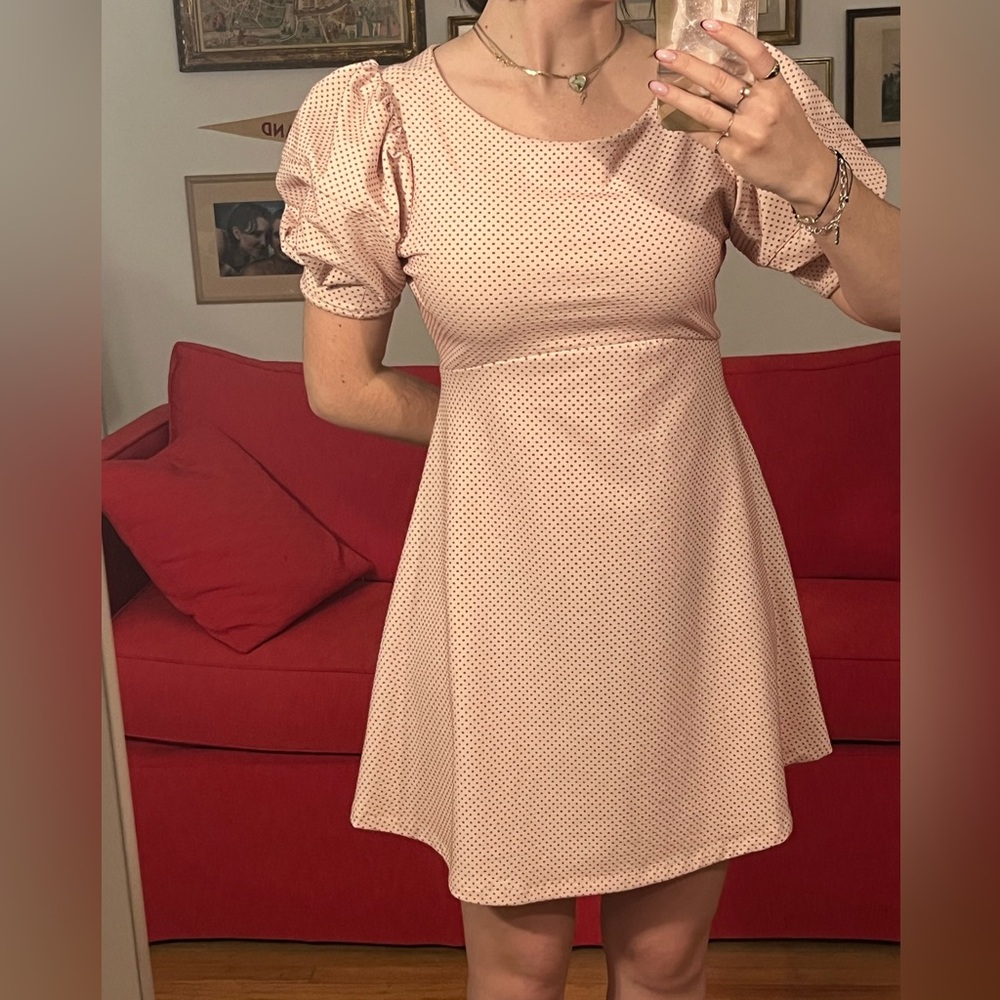 Anthropologie A line Polka Dot Dress